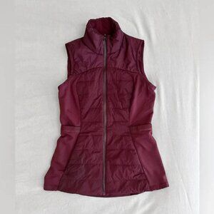 Lululemon Down for It All Vest in Dark Adobe Burgundy - Size 4